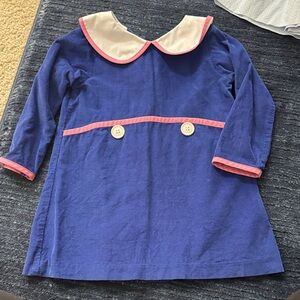 The Beaufort Bonnet Company Blue and Pink Kids Dress